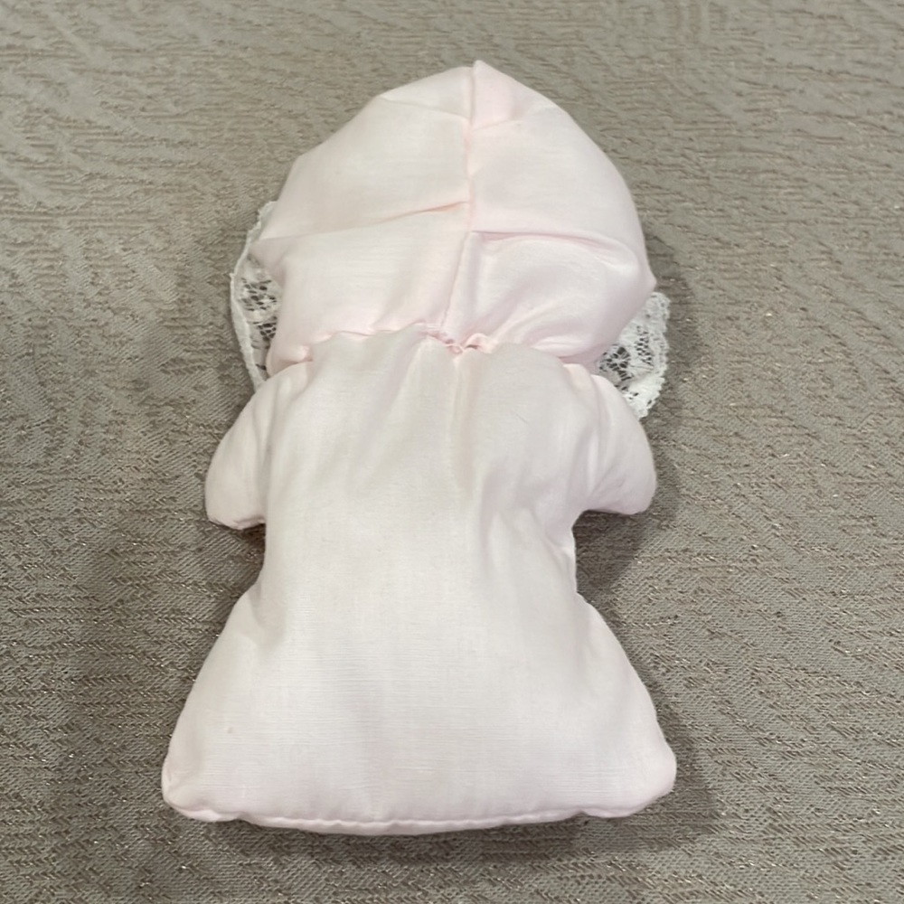 Vintage! Pink 3 piece overall, shirt & doll baby set, baby 9-12 months - Picture 7 of 12